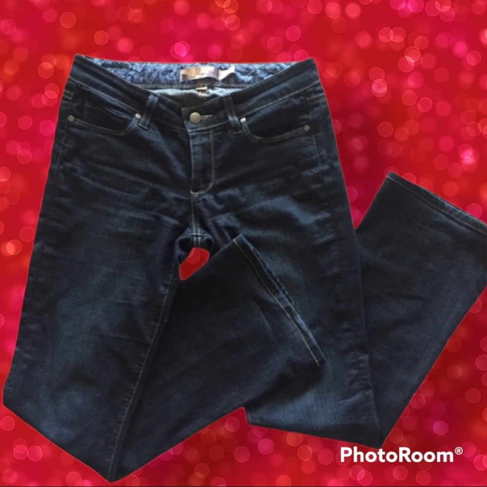 PAIGE “Skyline” Boot Cut Dark Wash Jeans